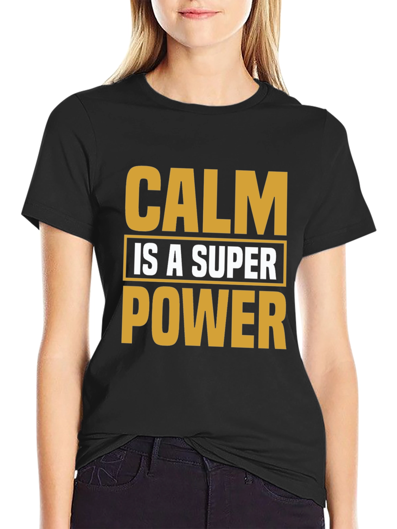 Calm is a Superpower Black T-Shirt