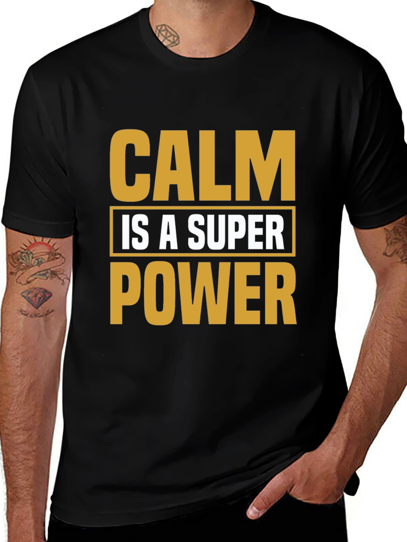 Calm is a Superpower Black T-Shirt