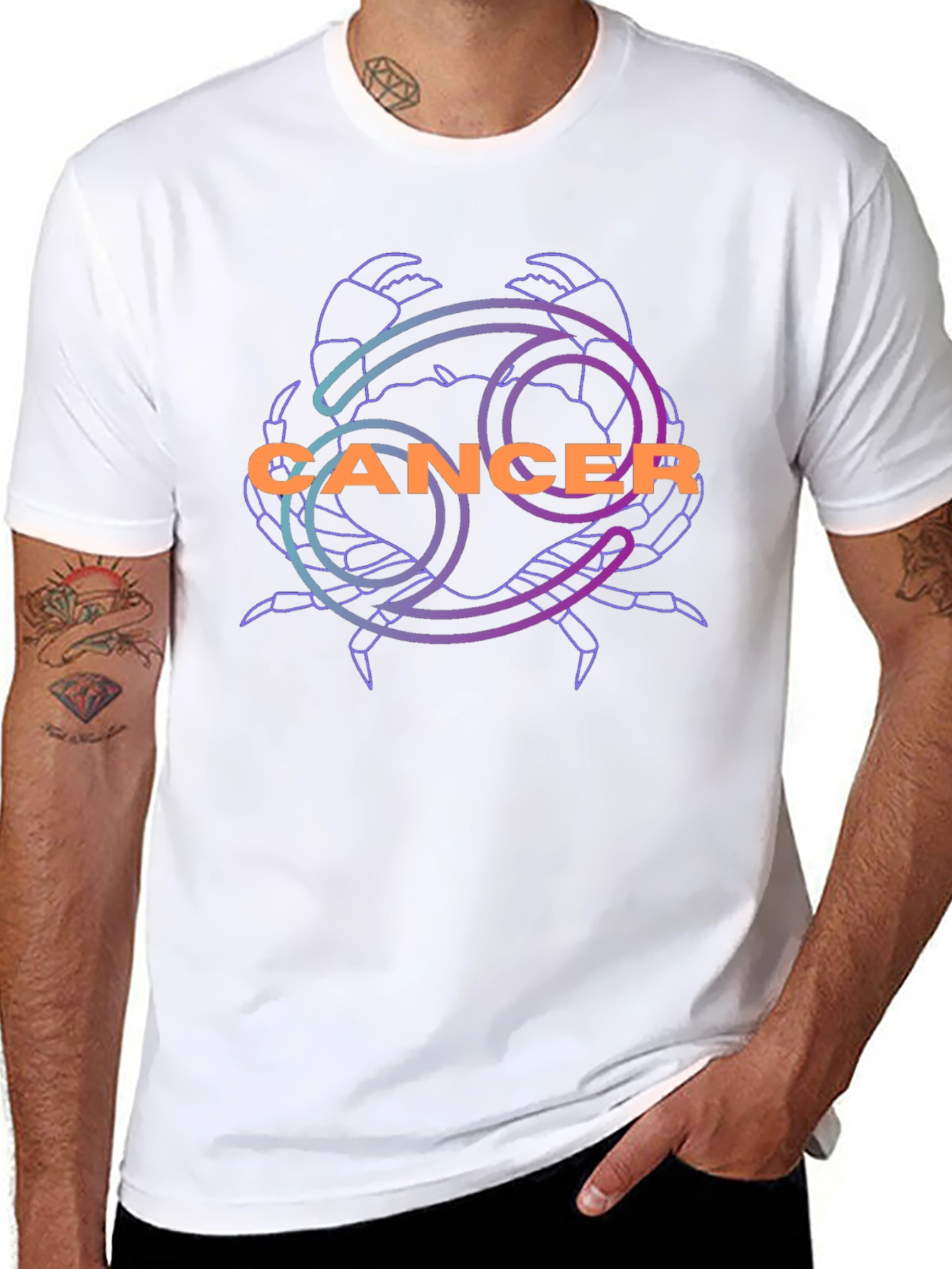 Cancer Zodiac Graphic Tee - Black Unisex T-Shirt