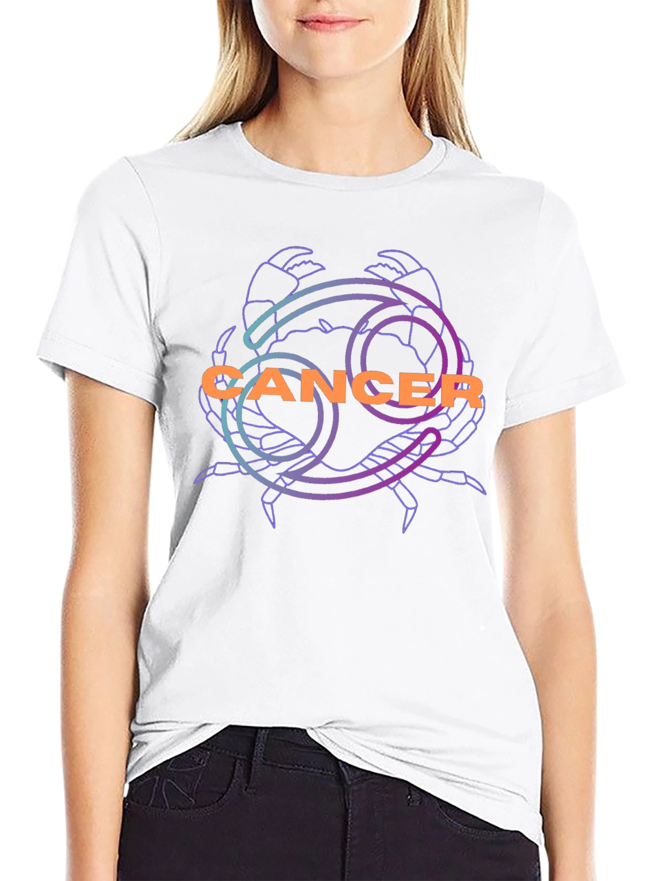 Cancer Zodiac Graphic Tee - Black Unisex T-Shirt