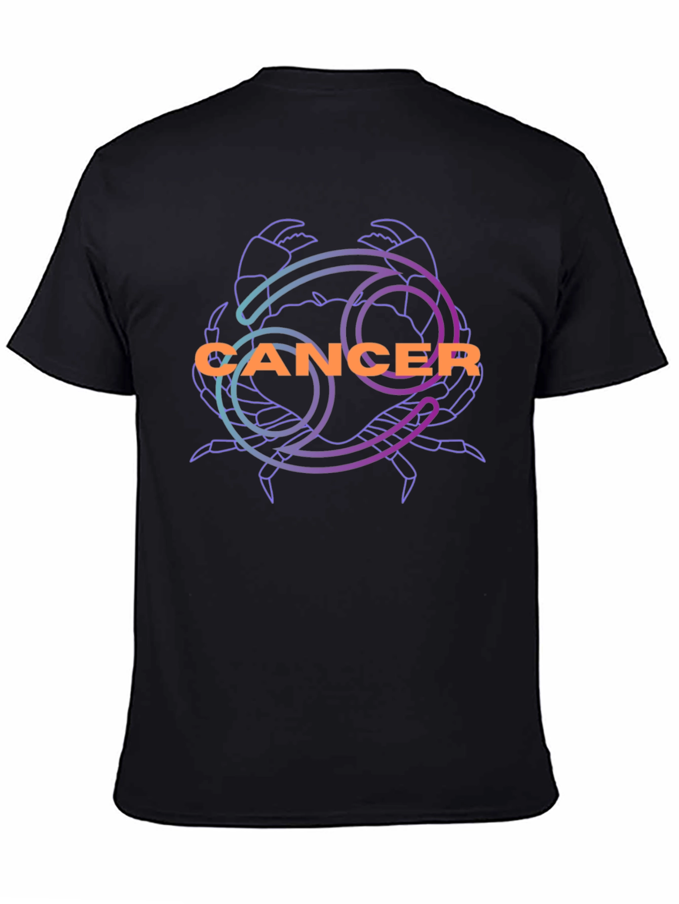 Cancer Zodiac Graphic Tee - Black Unisex T-Shirt