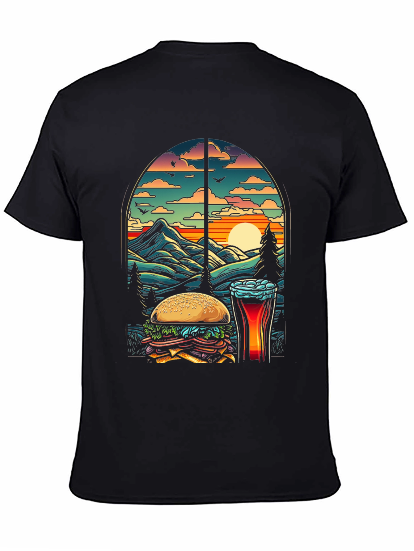 Burger & Beer Sunset Tee