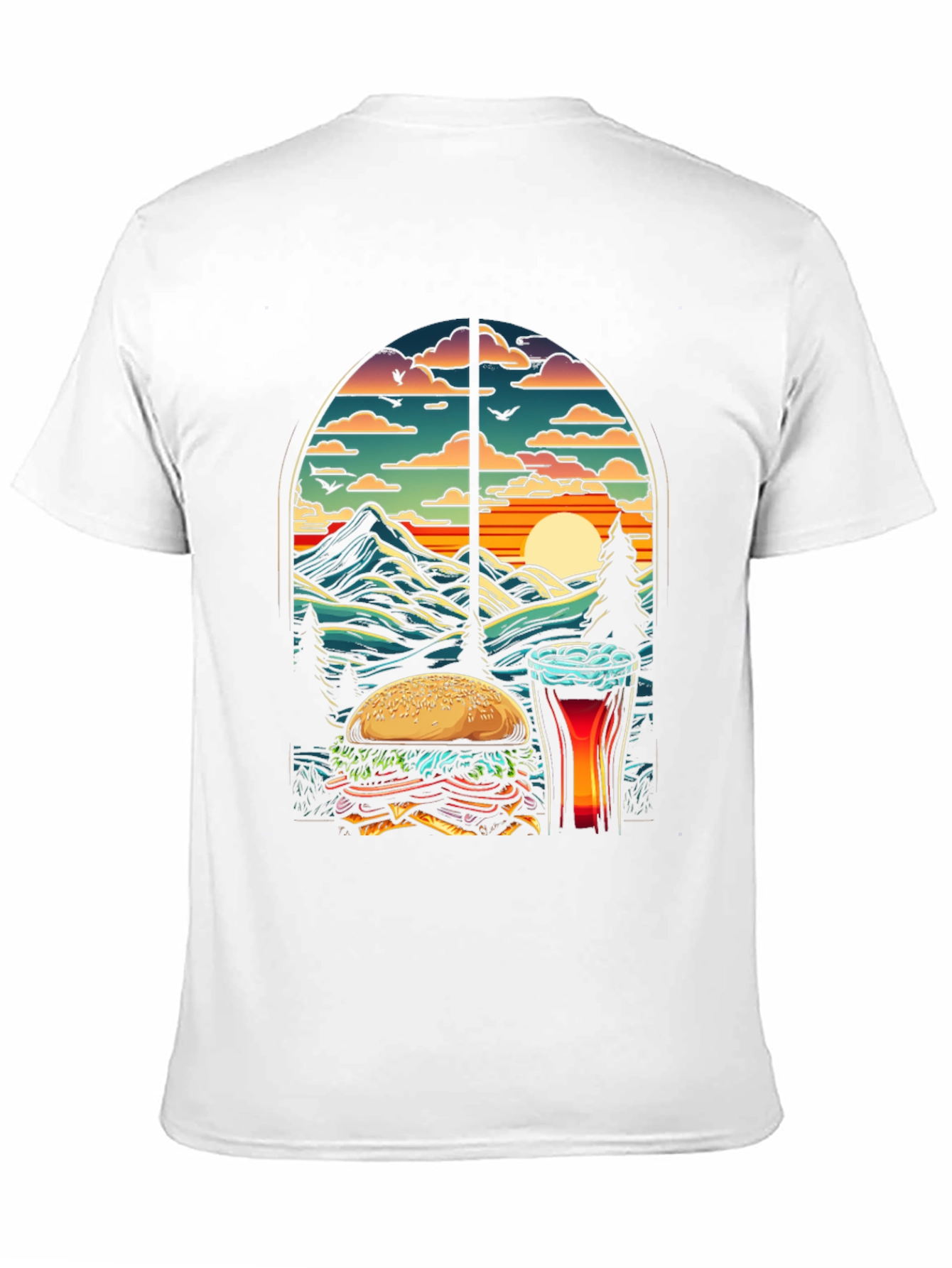 Burger & Beer Sunset Tee