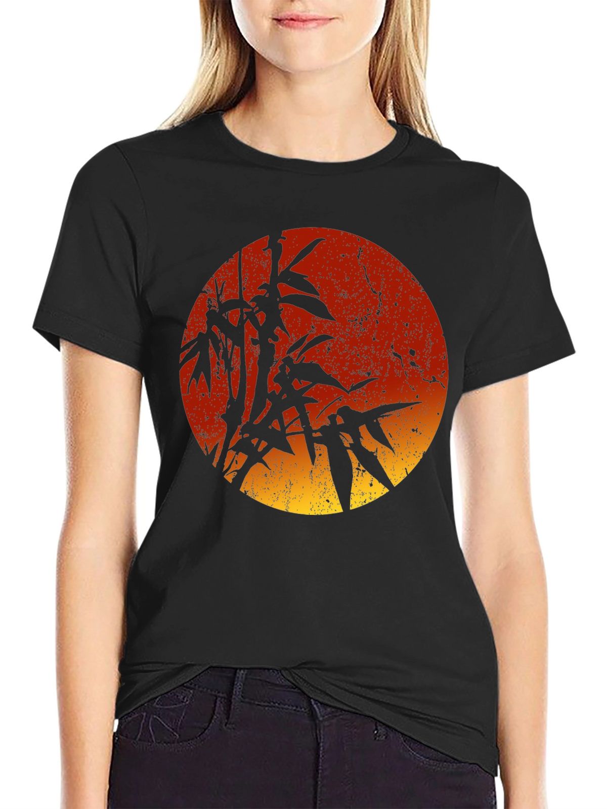 Bamboo Sunset Graphic Tee - Stylish Mens T-Shirt