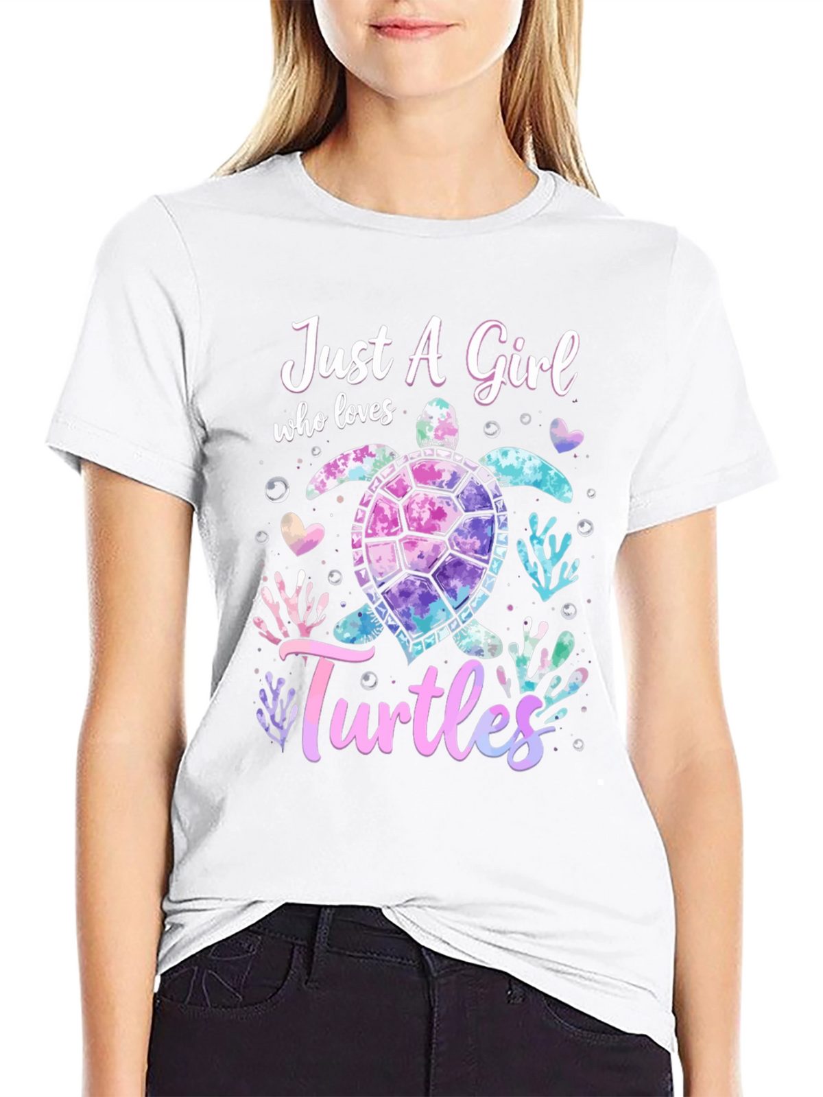 Just A Girl Who Loves Turtles Graphic Tee