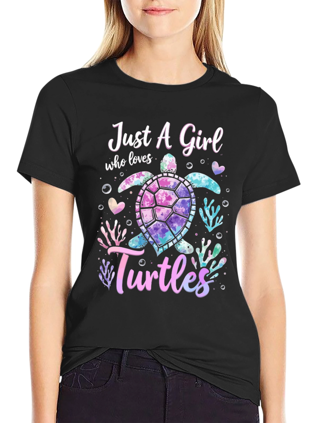 Just A Girl Who Loves Turtles Graphic Tee