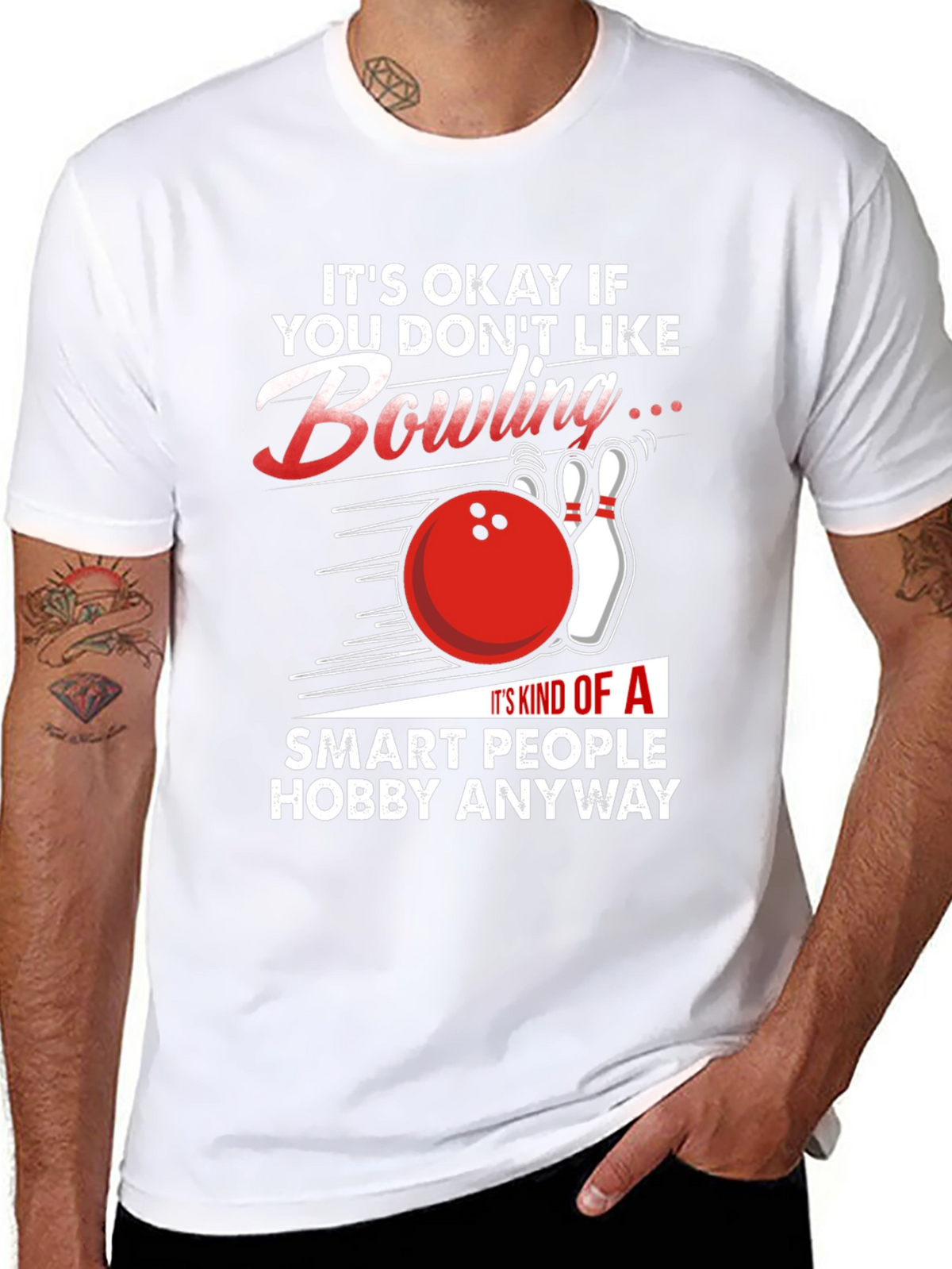 Funny Bowling T-Shirt: Smart People Hobby Tee