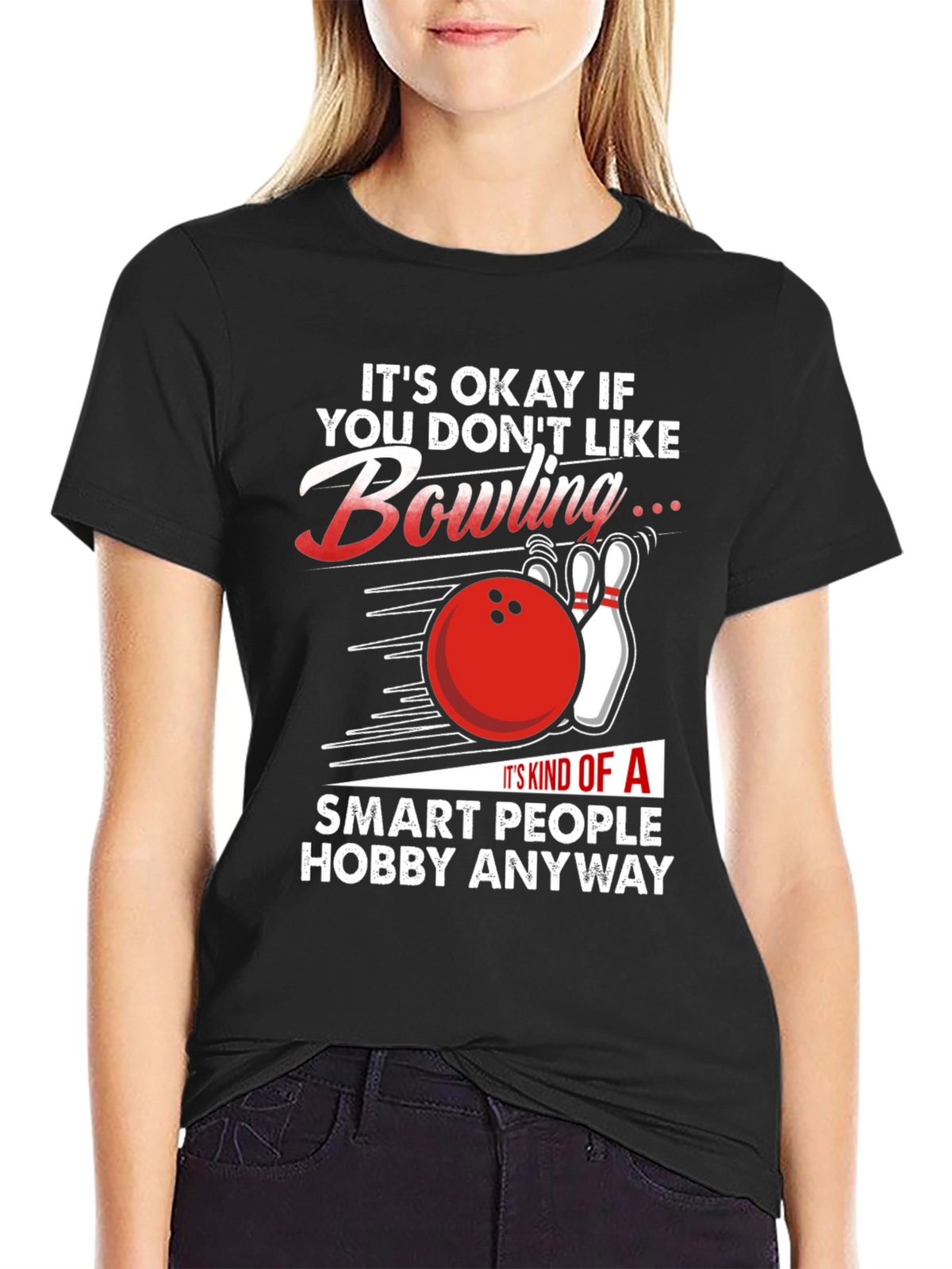 Funny Bowling T-Shirt: Smart People Hobby Tee