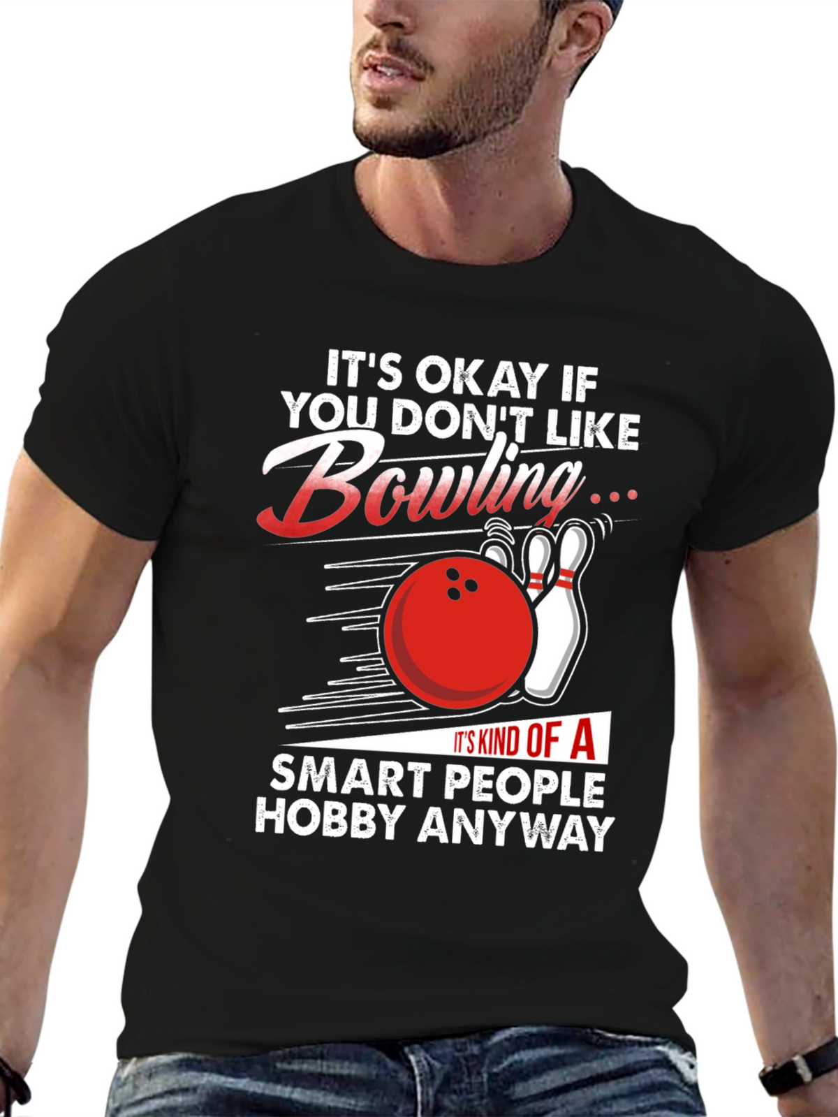 Funny Bowling T-Shirt: Smart People Hobby Tee