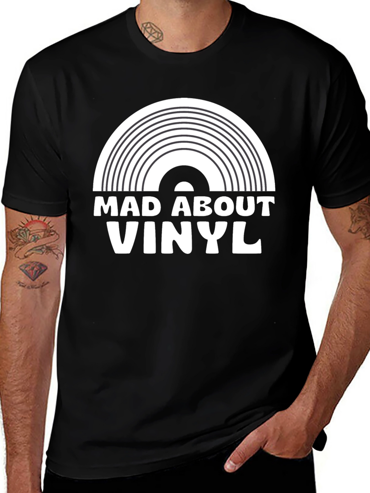 Mad About Vinyl Black T-Shirt