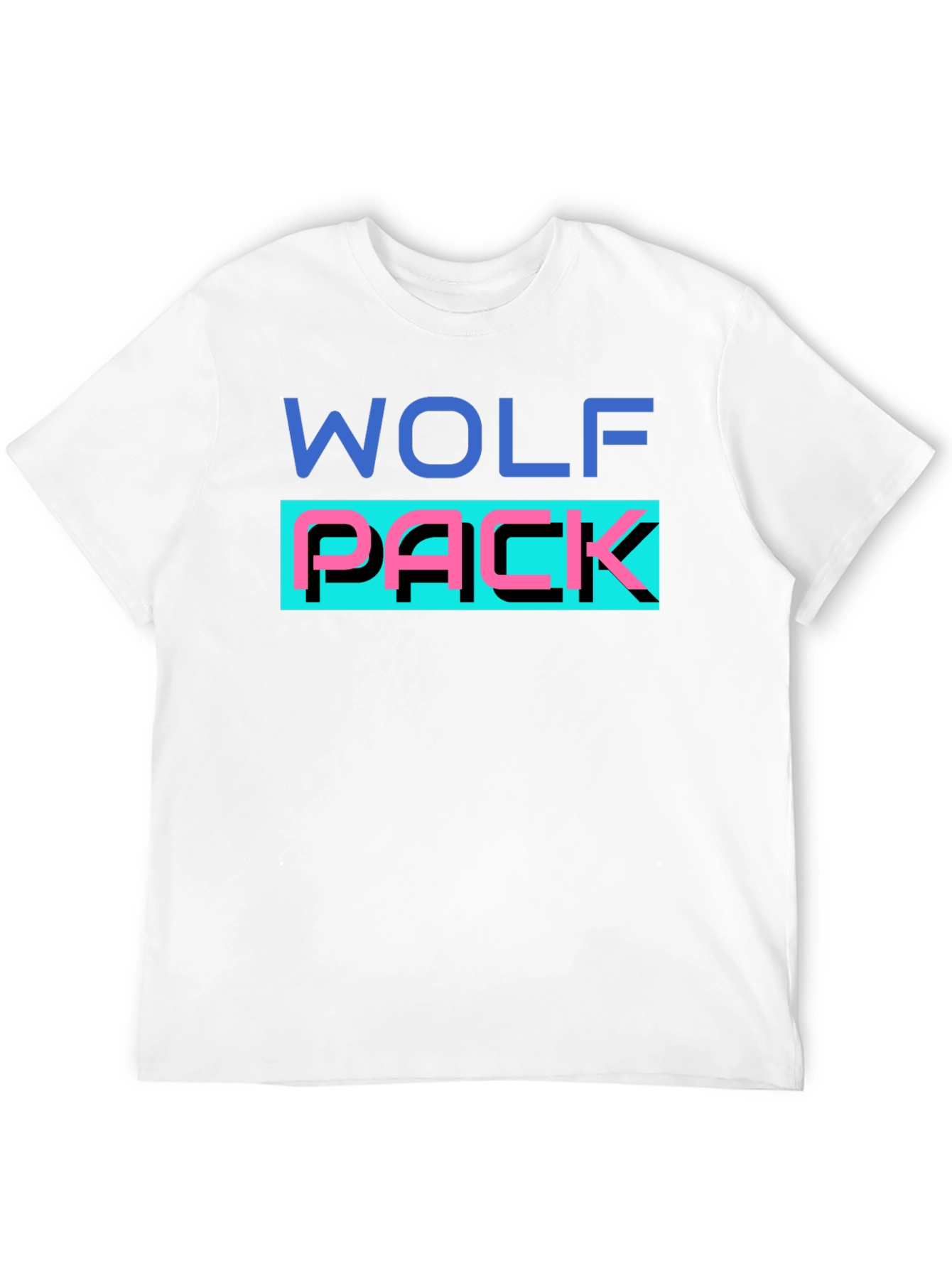 Wolf Pack Graphic T-Shirt - Black Crew Neck Tee