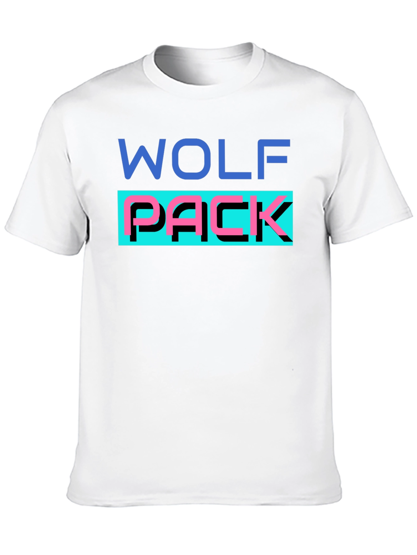 Wolf Pack Graphic T-Shirt - Black Crew Neck Tee