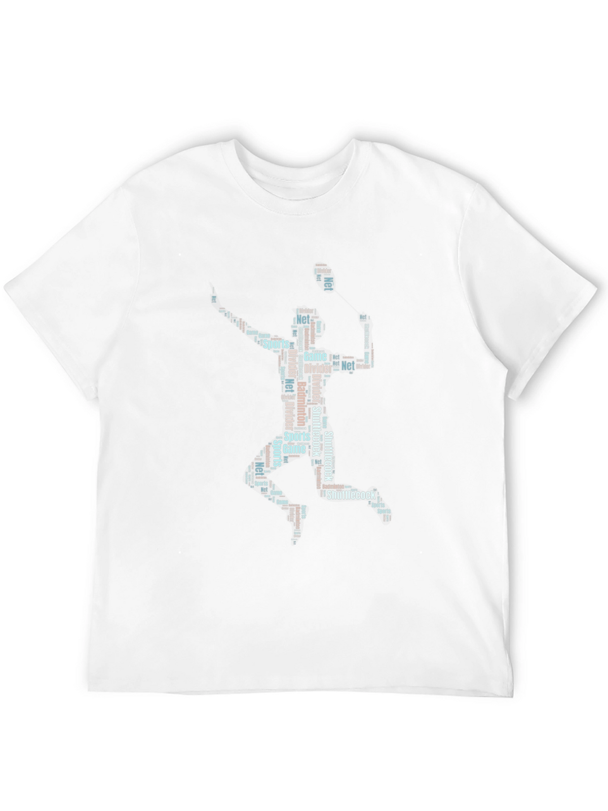 Badminton Word Art Graphic T-Shirt