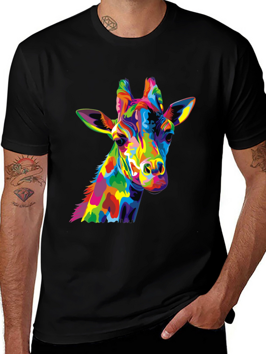 Colorful Giraffe Graphic Tee