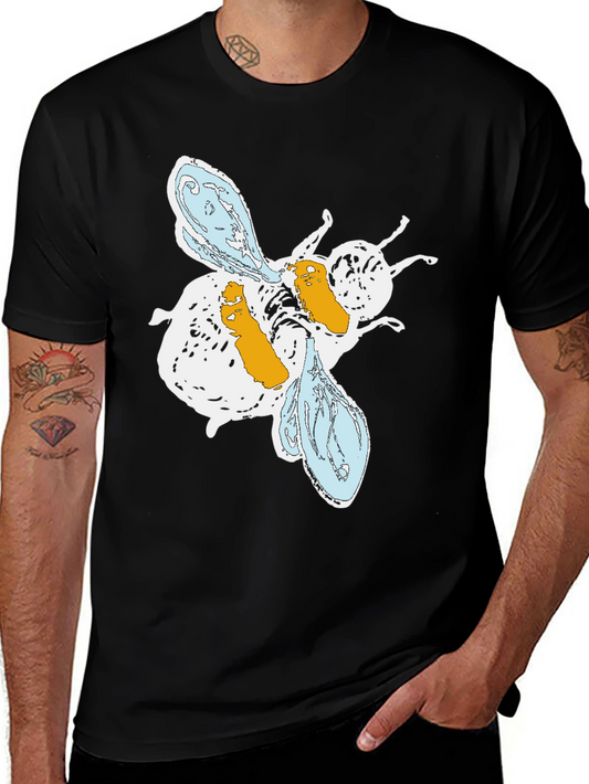 Abstract Bee Graphic T-Shirt