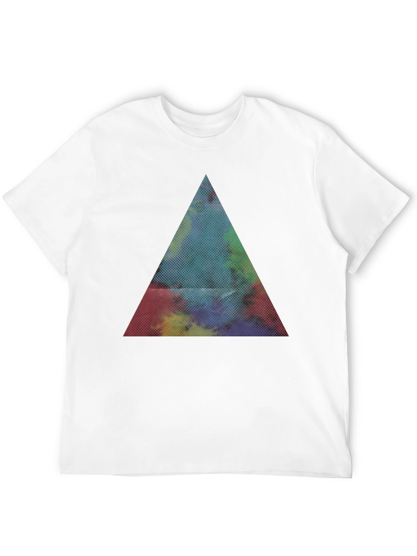 Abstract Triangle Graphic Black T-Shirt