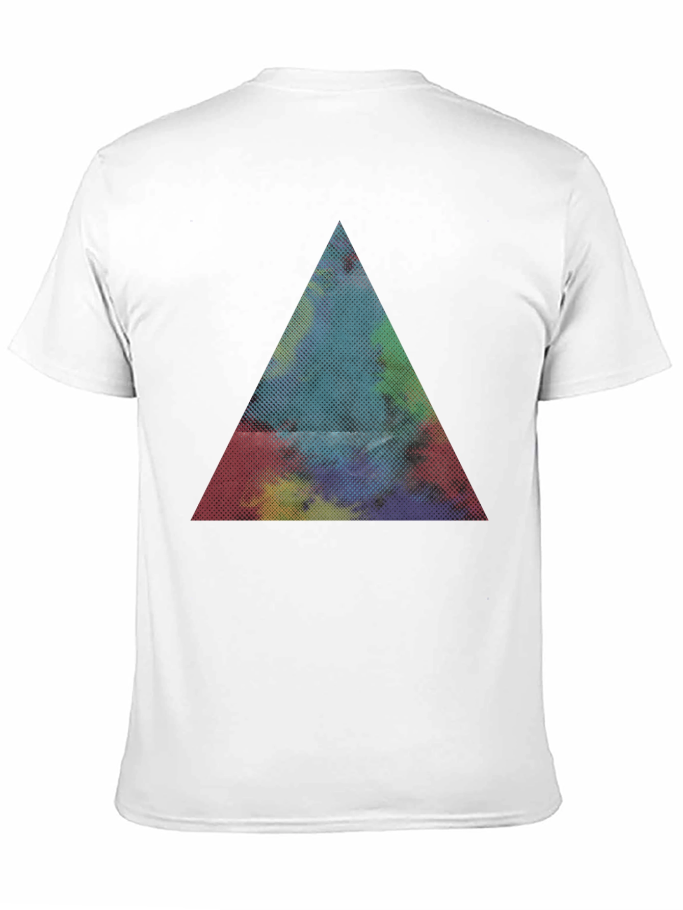 Abstract Triangle Graphic Black T-Shirt