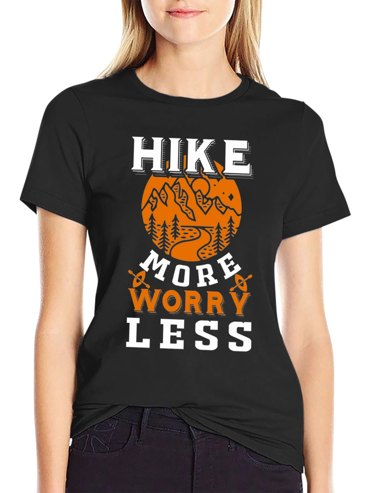 Hike More Worry Less Graphic T-Shirt