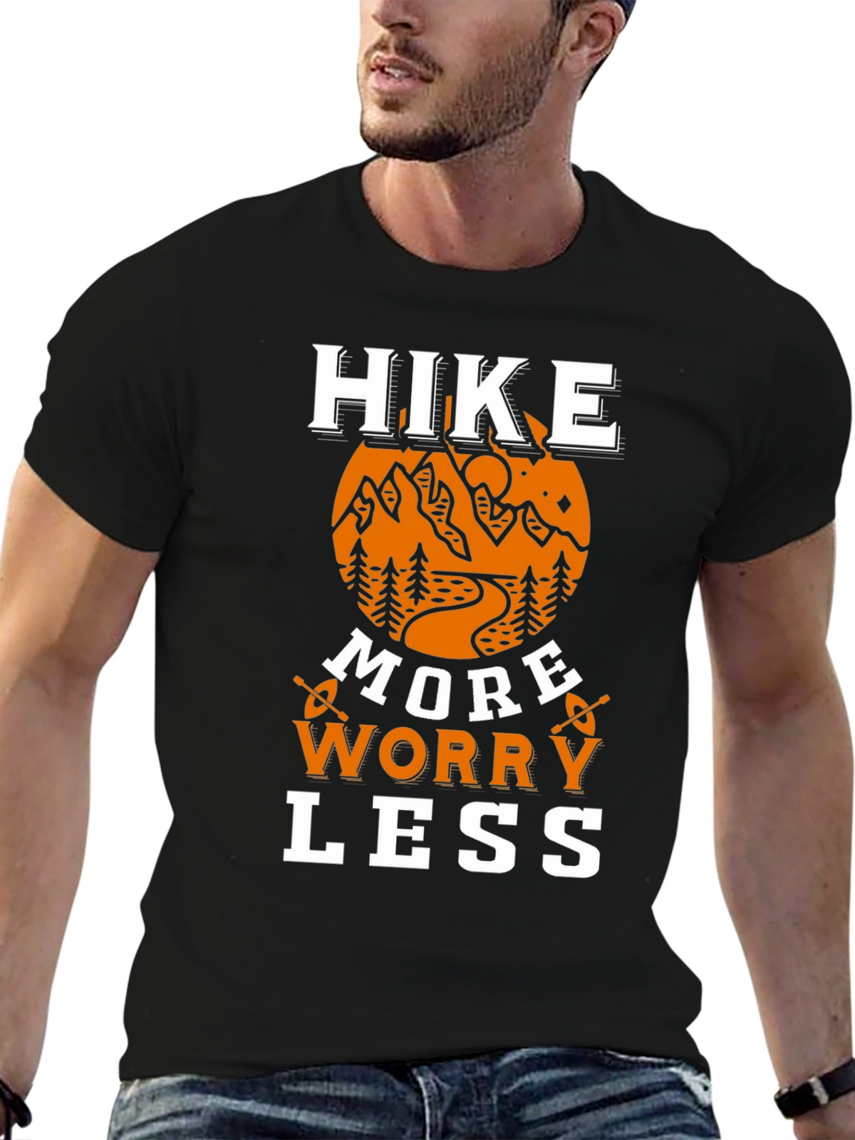 Hike More Worry Less Graphic T-Shirt