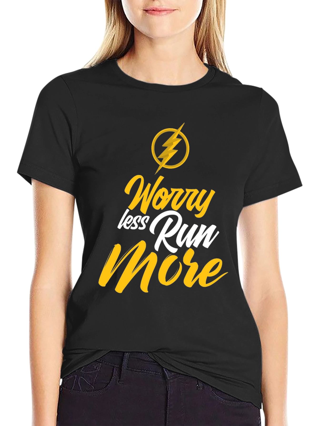 Worry Less Run More Graphic Tee