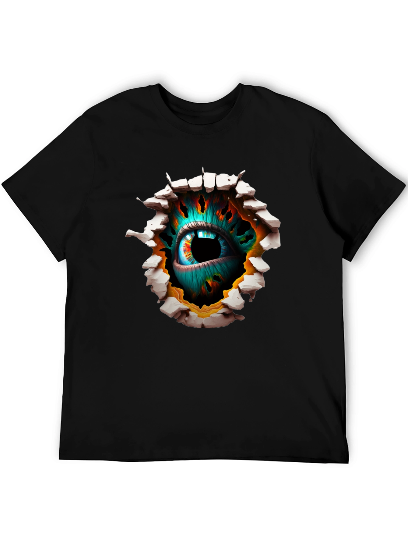 Surreal Eye Graphic Black T-Shirt