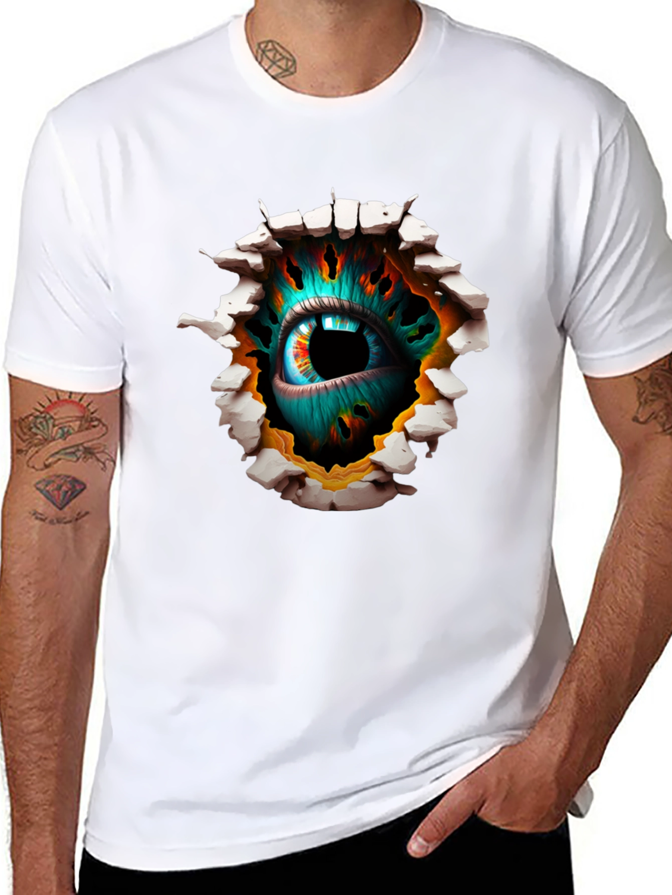 Surreal Eye Graphic Black T-Shirt