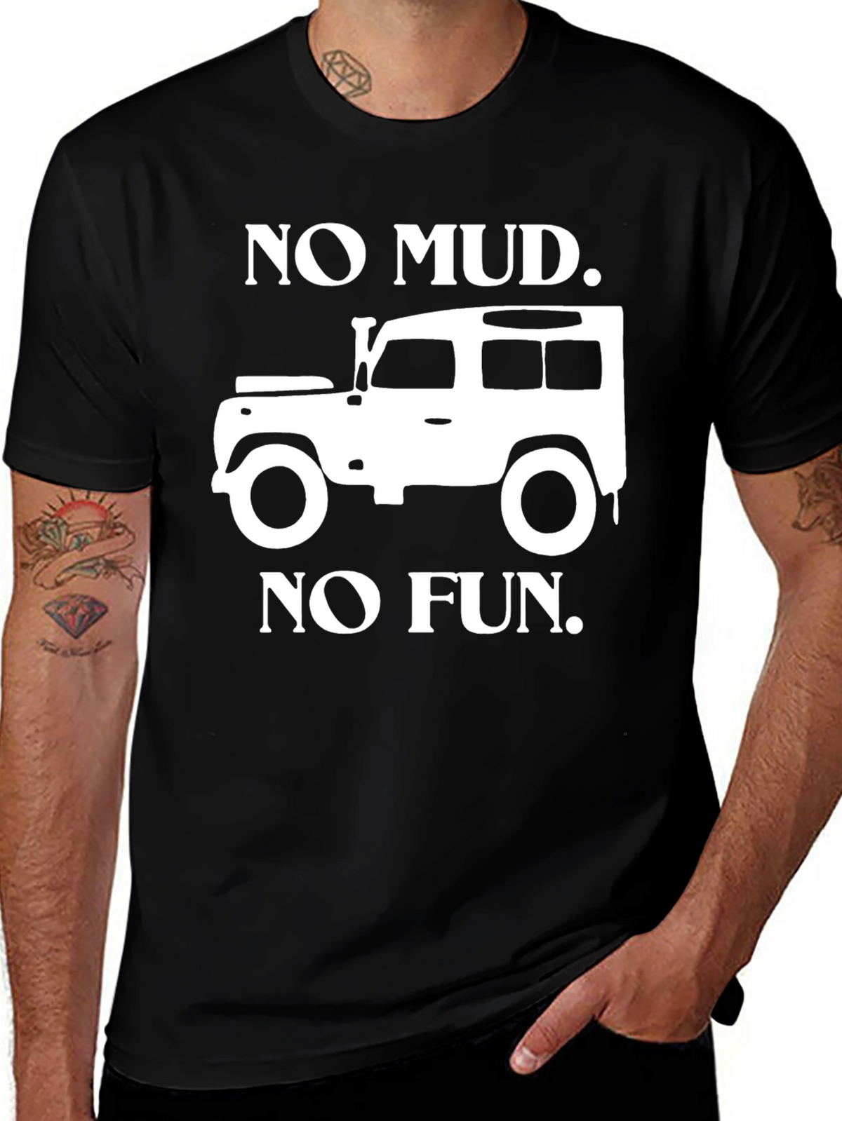 No Mud No Fun Black T-Shirt