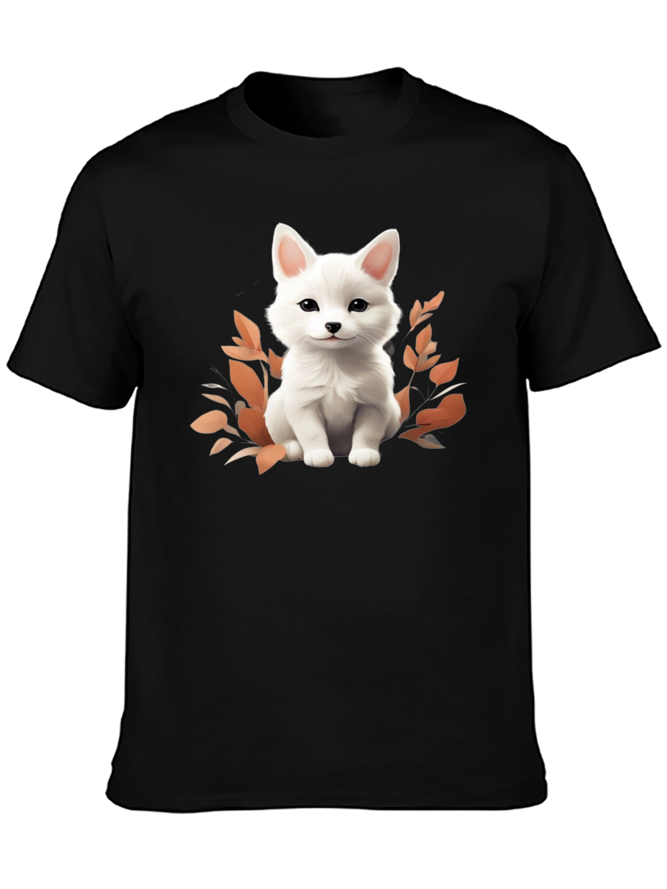 Cute White Fox Graphic Tee - Stylish Unisex Shirt
