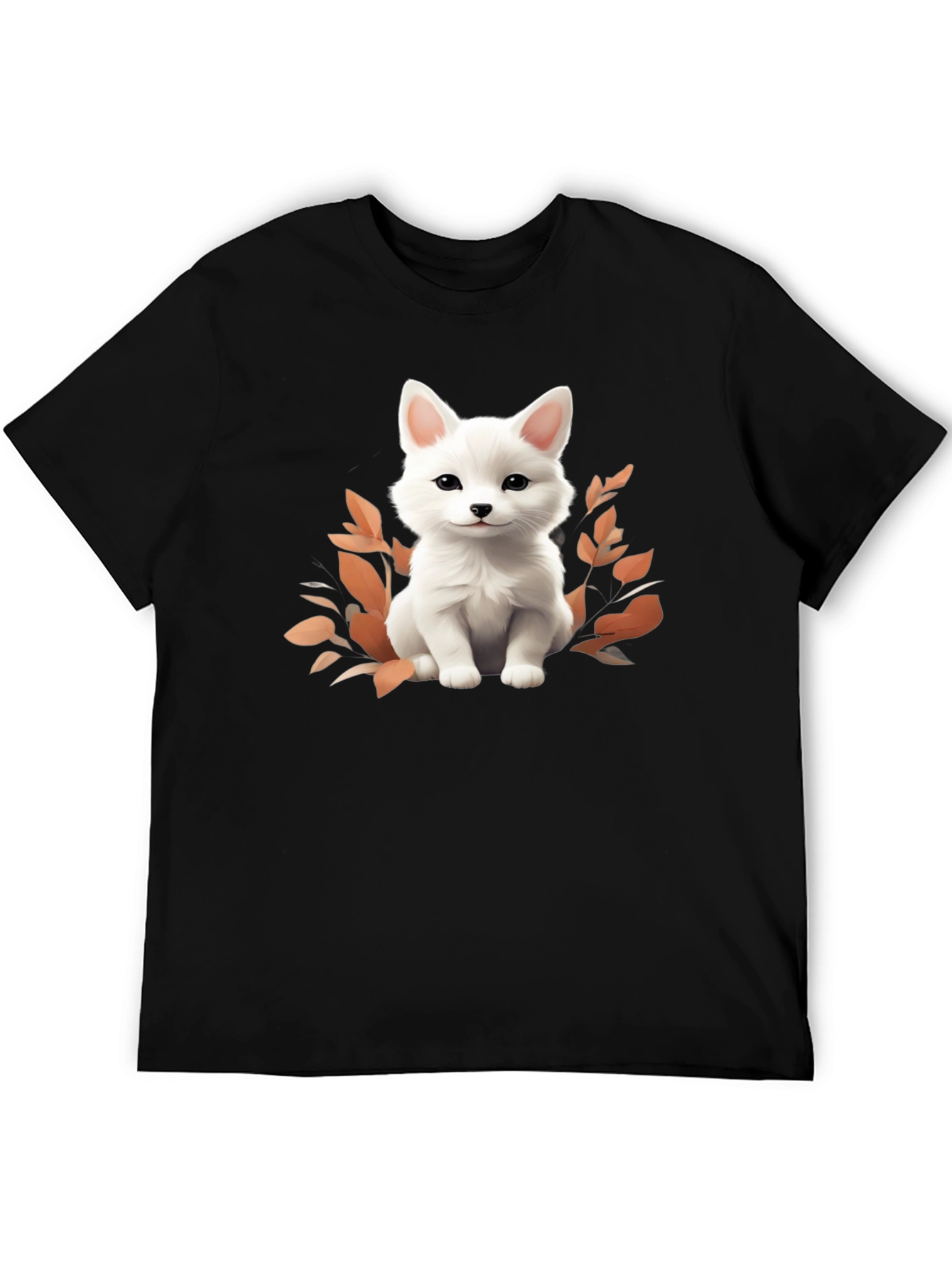 Cute White Fox Graphic Tee - Stylish Unisex Shirt