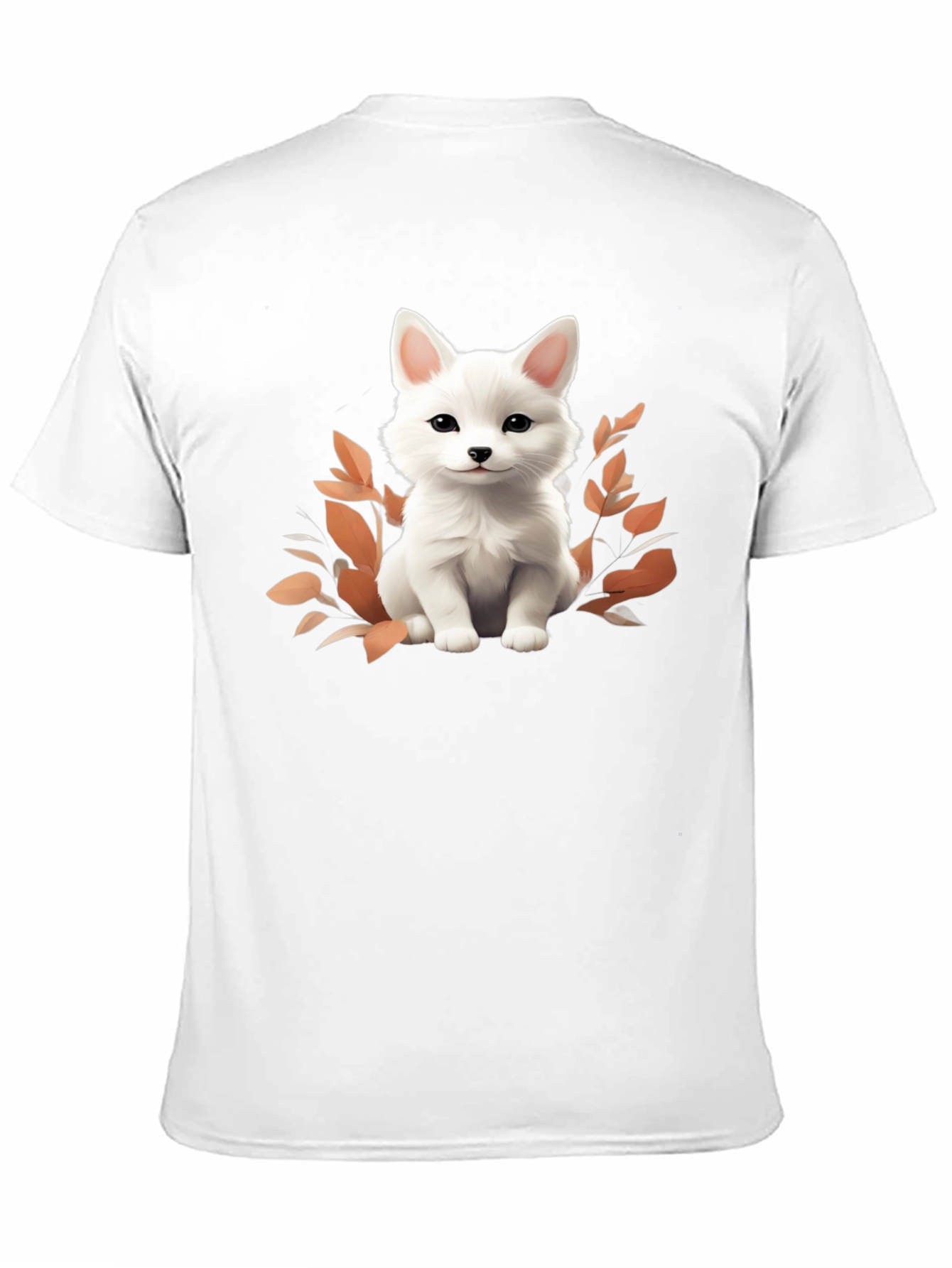 Cute White Fox Graphic Tee - Stylish Unisex Shirt