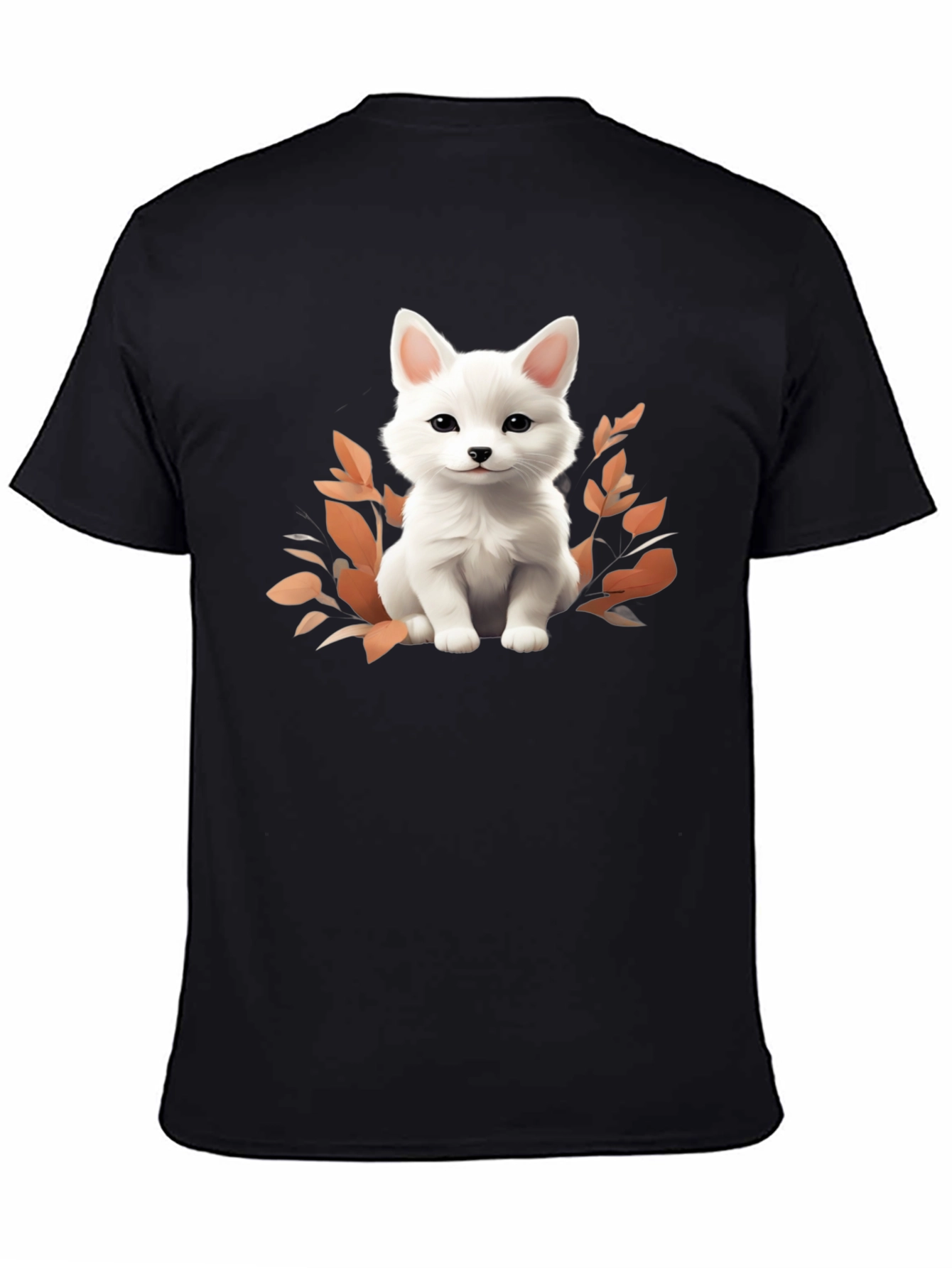 Cute White Fox Graphic Tee - Stylish Unisex Shirt