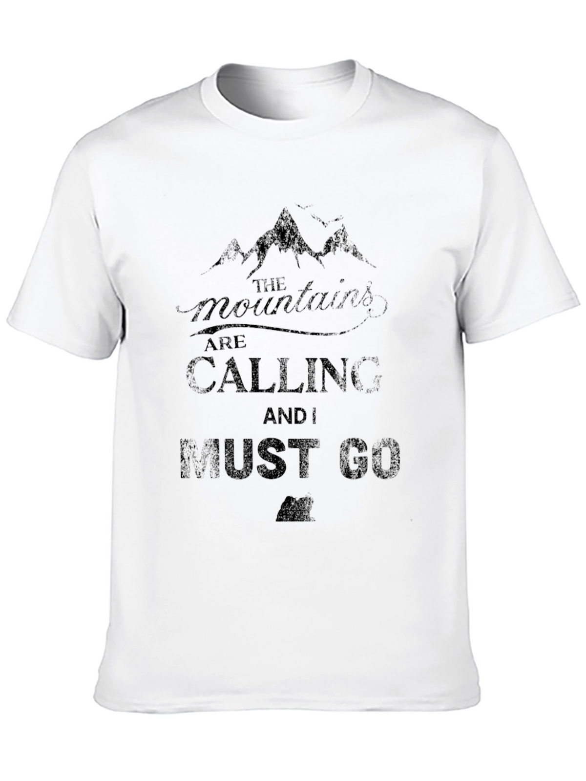 Mountains are Calling Graphic Tee - Black