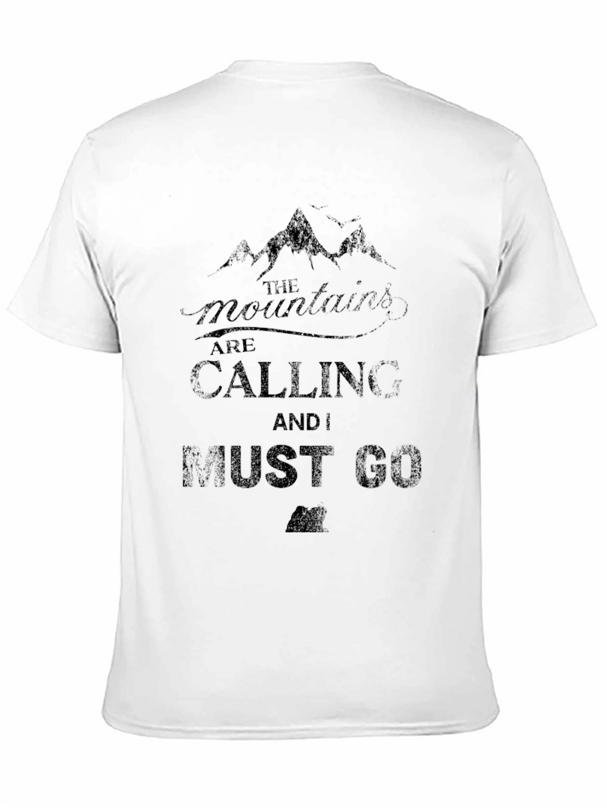 Mountains are Calling Graphic Tee - Black