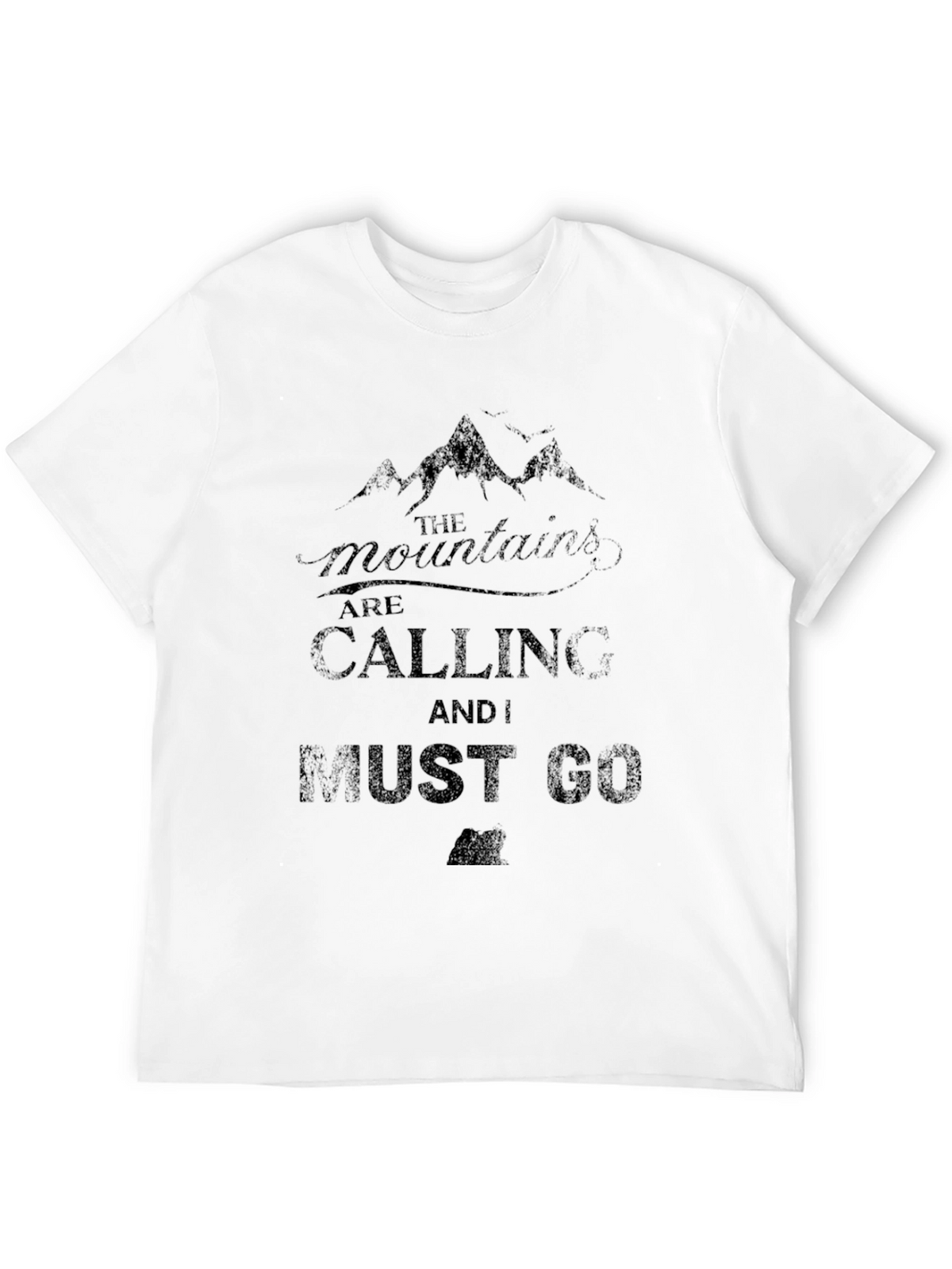 Mountains are Calling Graphic Tee - Black