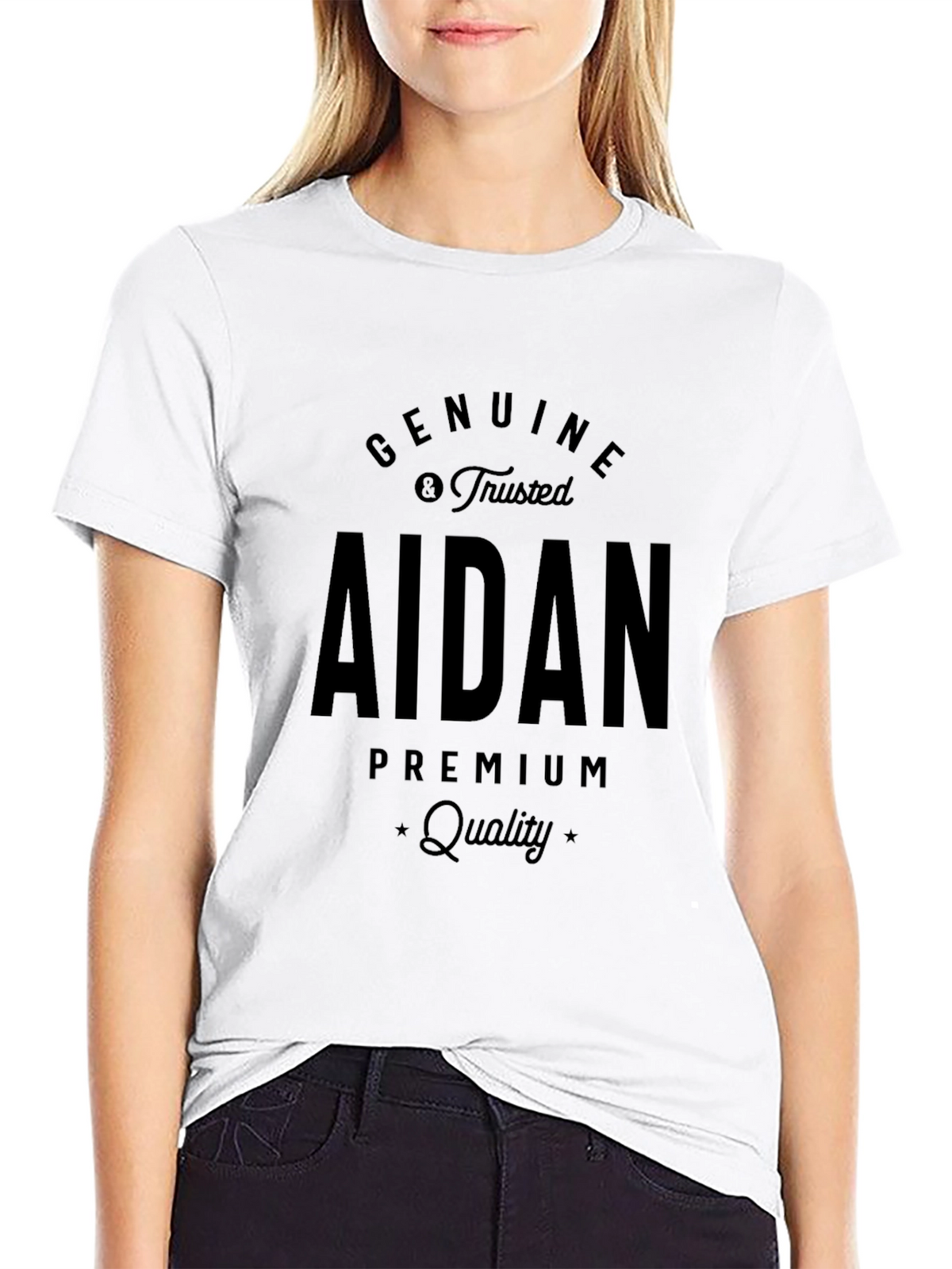 Genuine Aidan Premium Quality Black T-Shirt