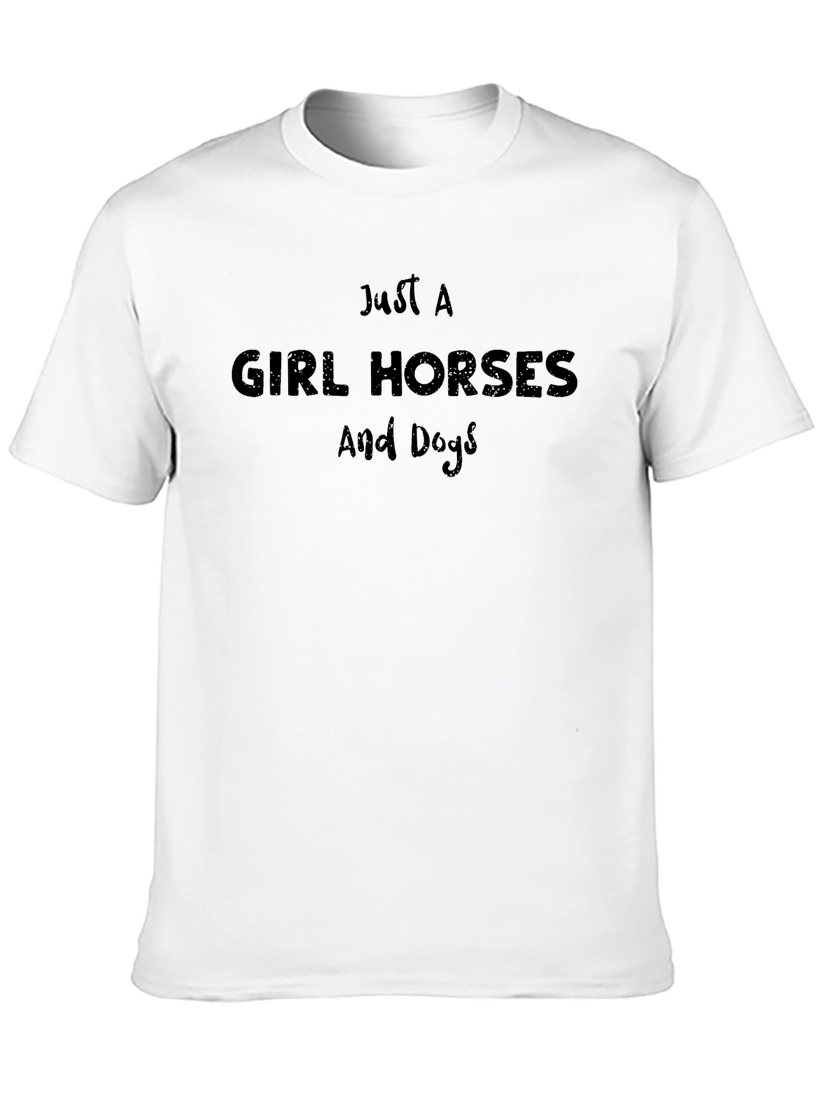Just A Girl Horses And Dogs Graphic T-Shirt