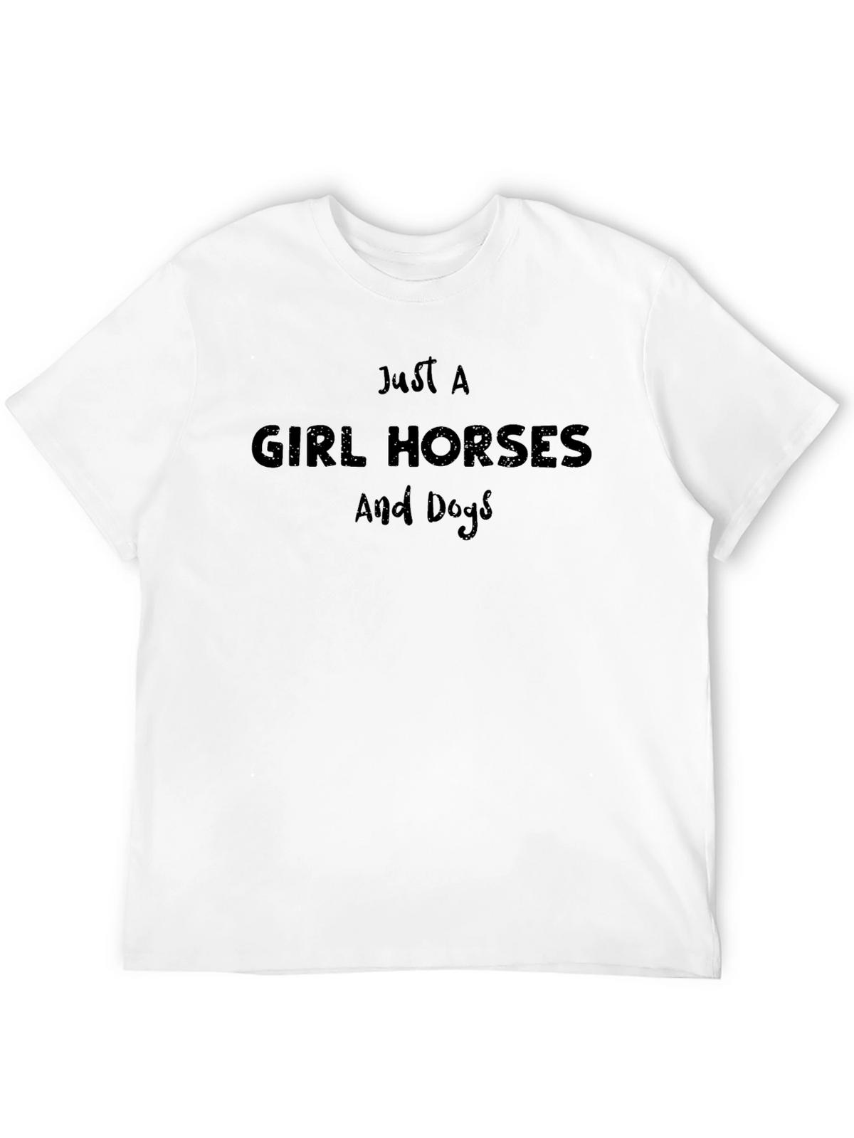 Just A Girl Horses And Dogs Graphic T-Shirt