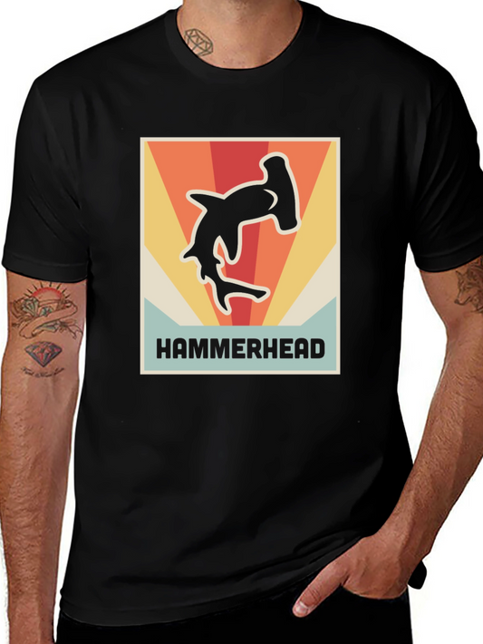 Retro Hammerhead Shark Graphic T-Shirt