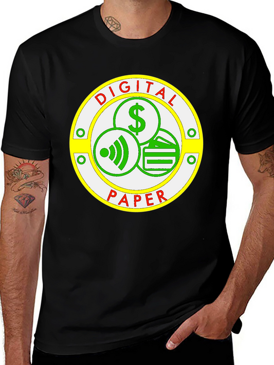 Digital Paper T-Shirt - Modern Finance Design