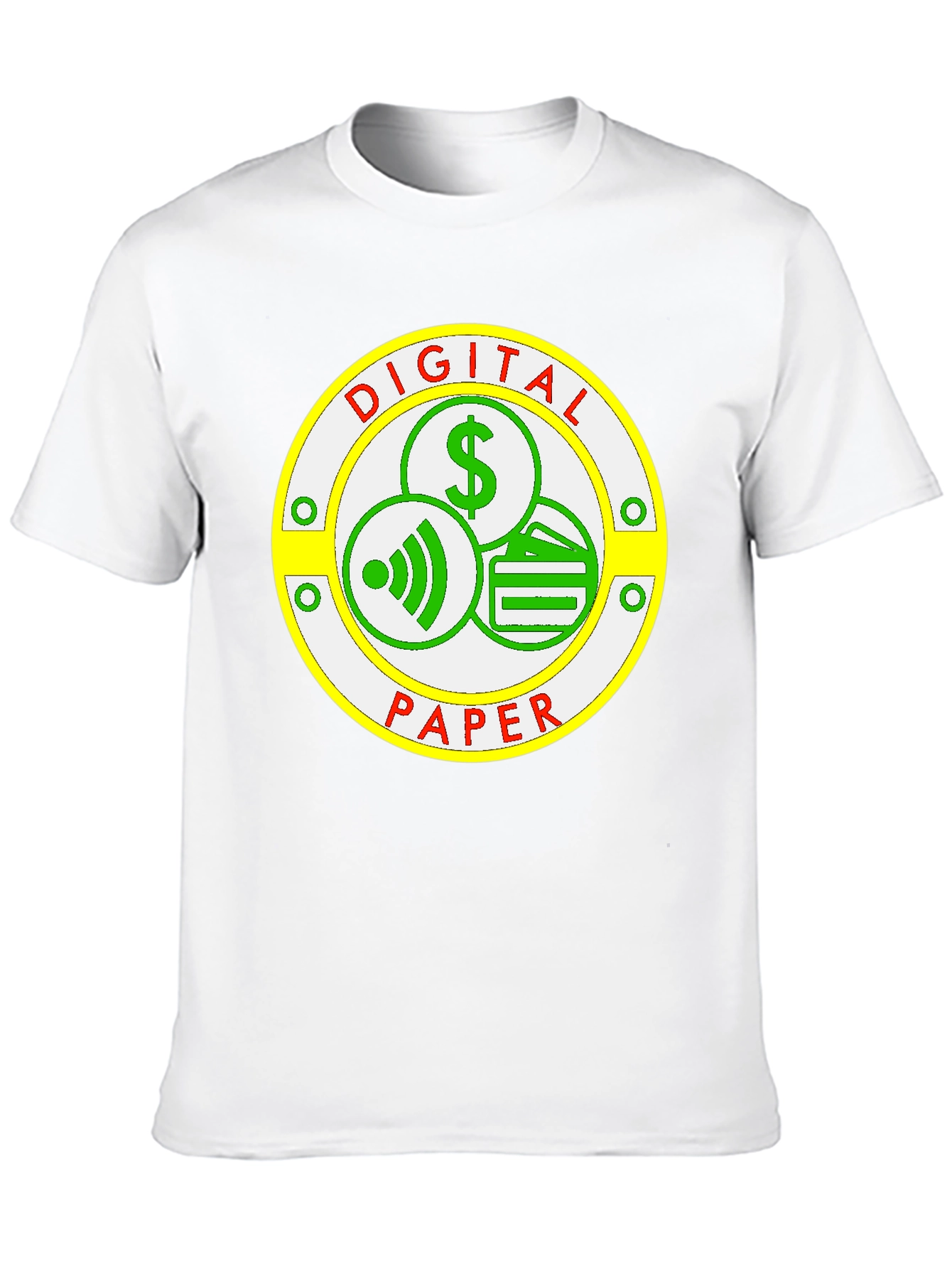 Digital Paper T-Shirt - Modern Finance Design