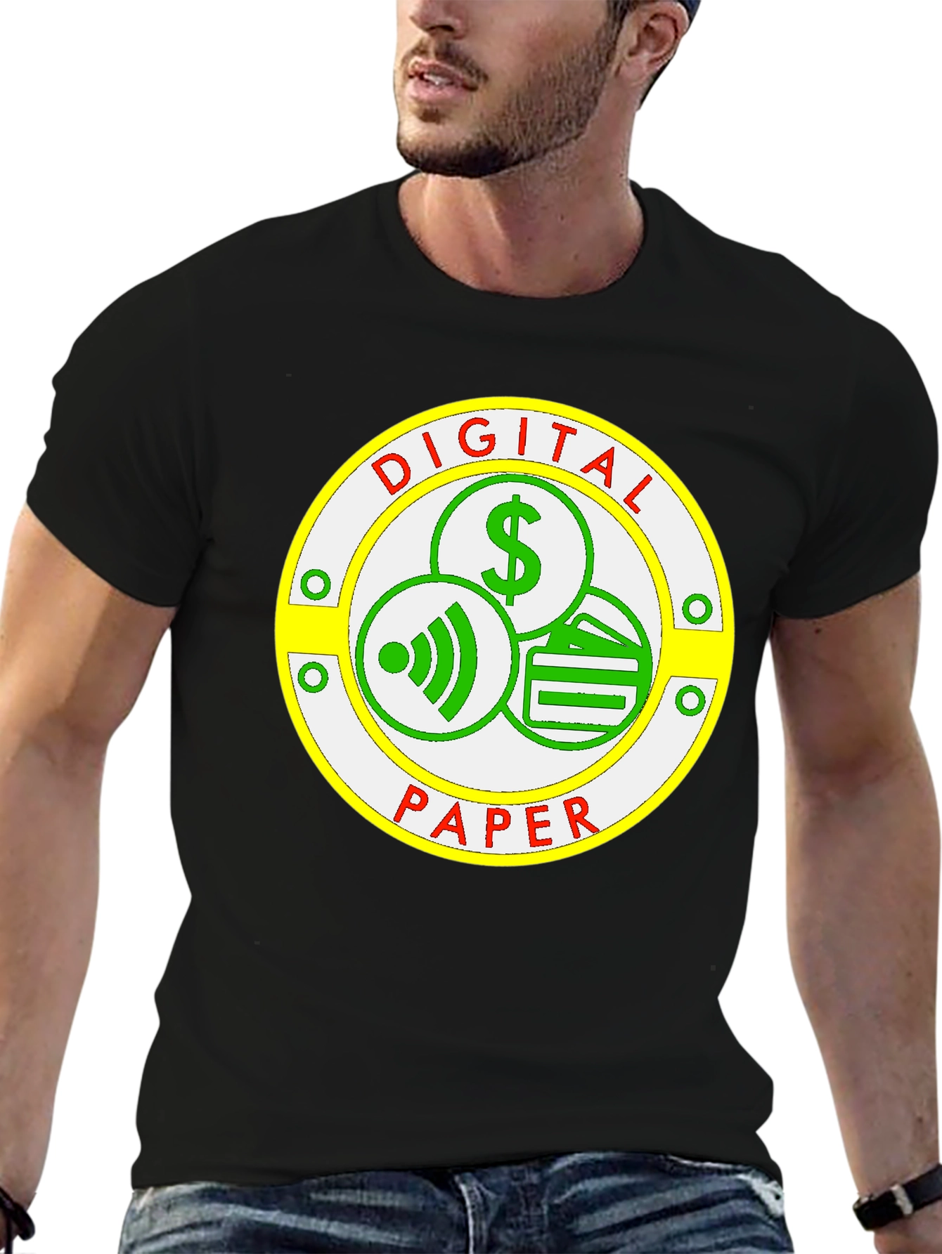 Digital Paper T-Shirt - Modern Finance Design