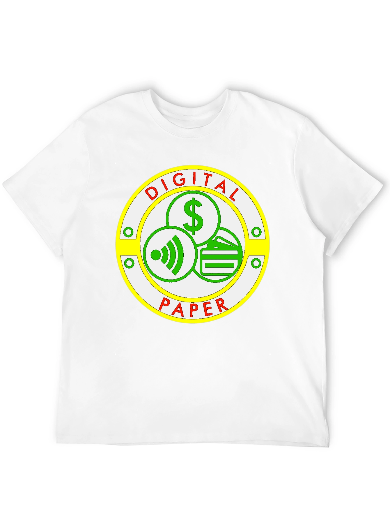 Digital Paper T-Shirt - Modern Finance Design
