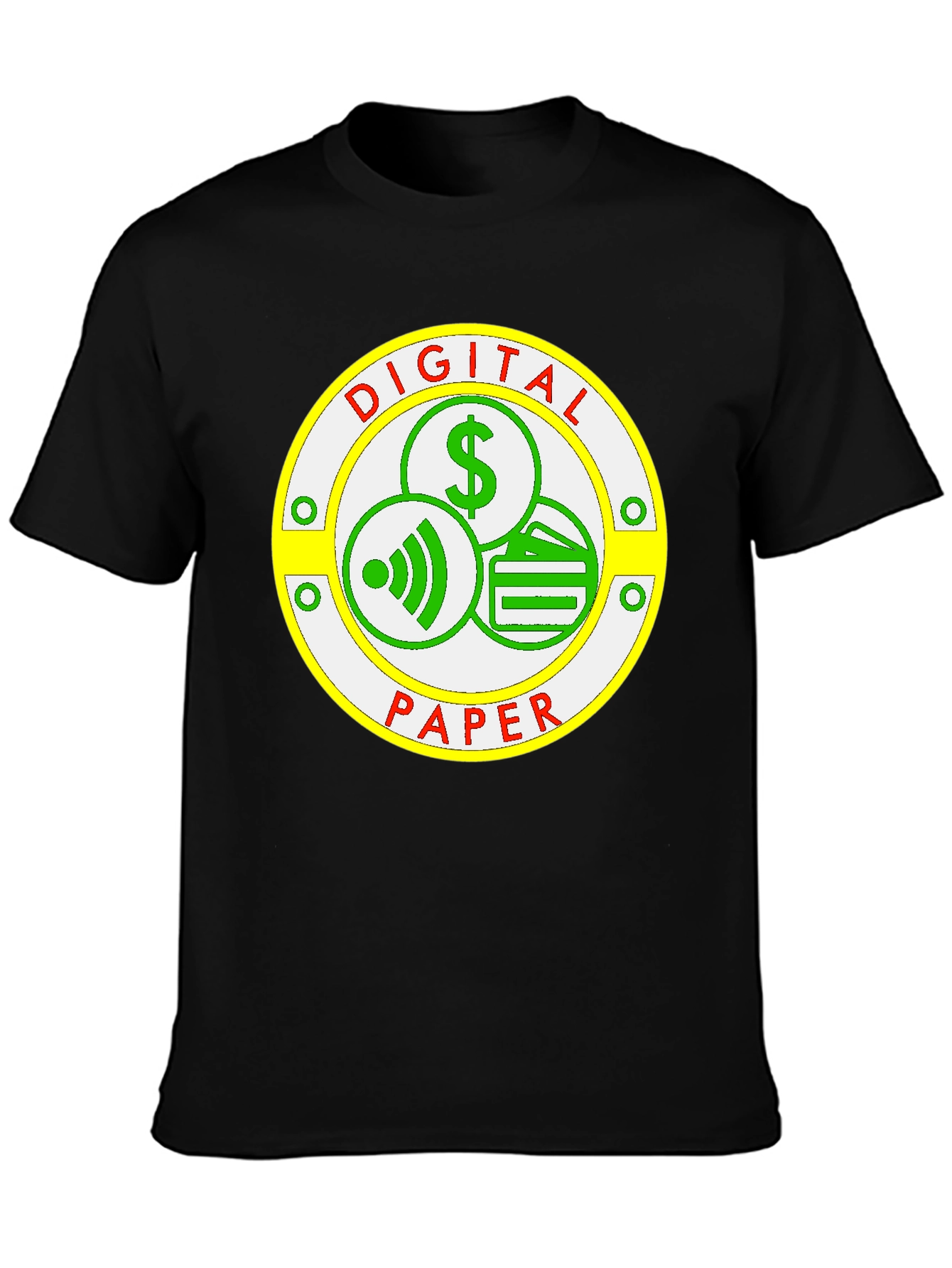 Digital Paper T-Shirt - Modern Finance Design