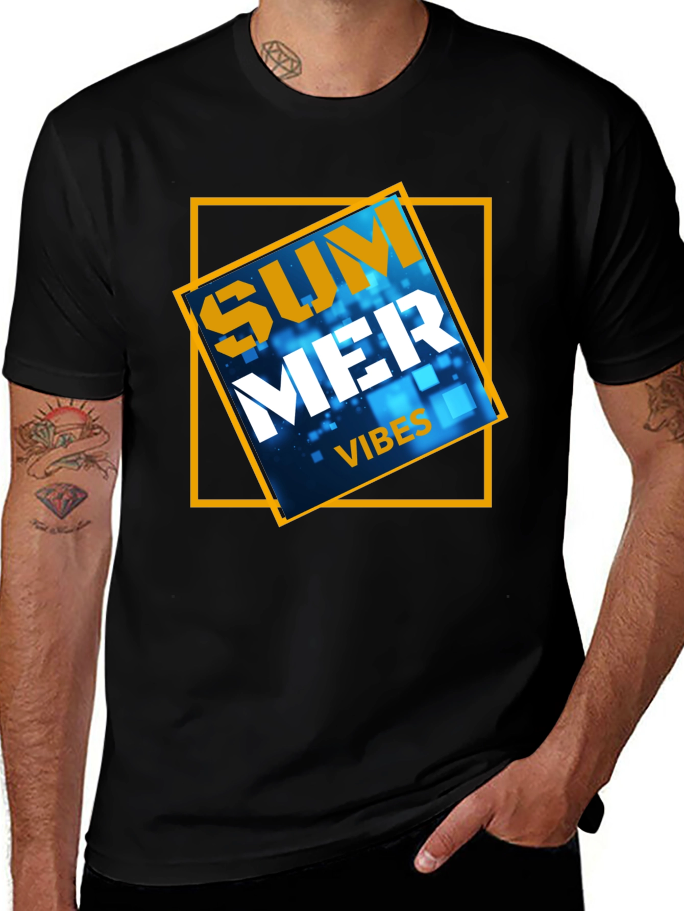Summer Vibes Graphic Tee - Black