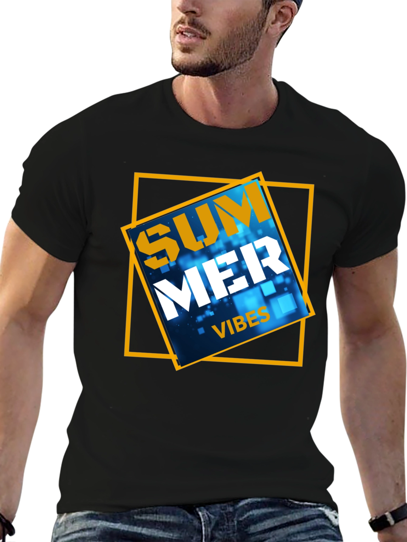 Summer Vibes Graphic Tee - Black