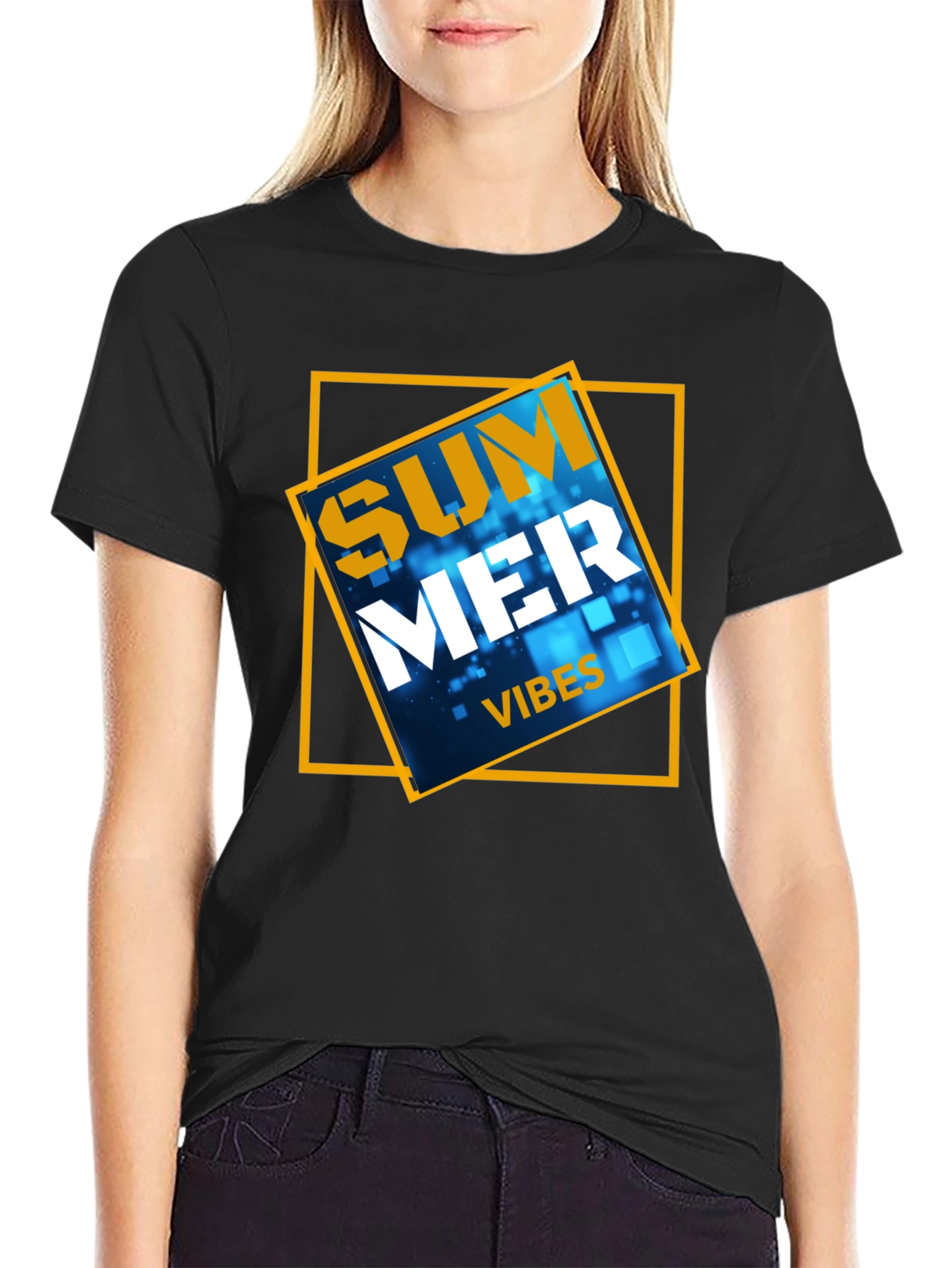 Summer Vibes Graphic Tee - Black