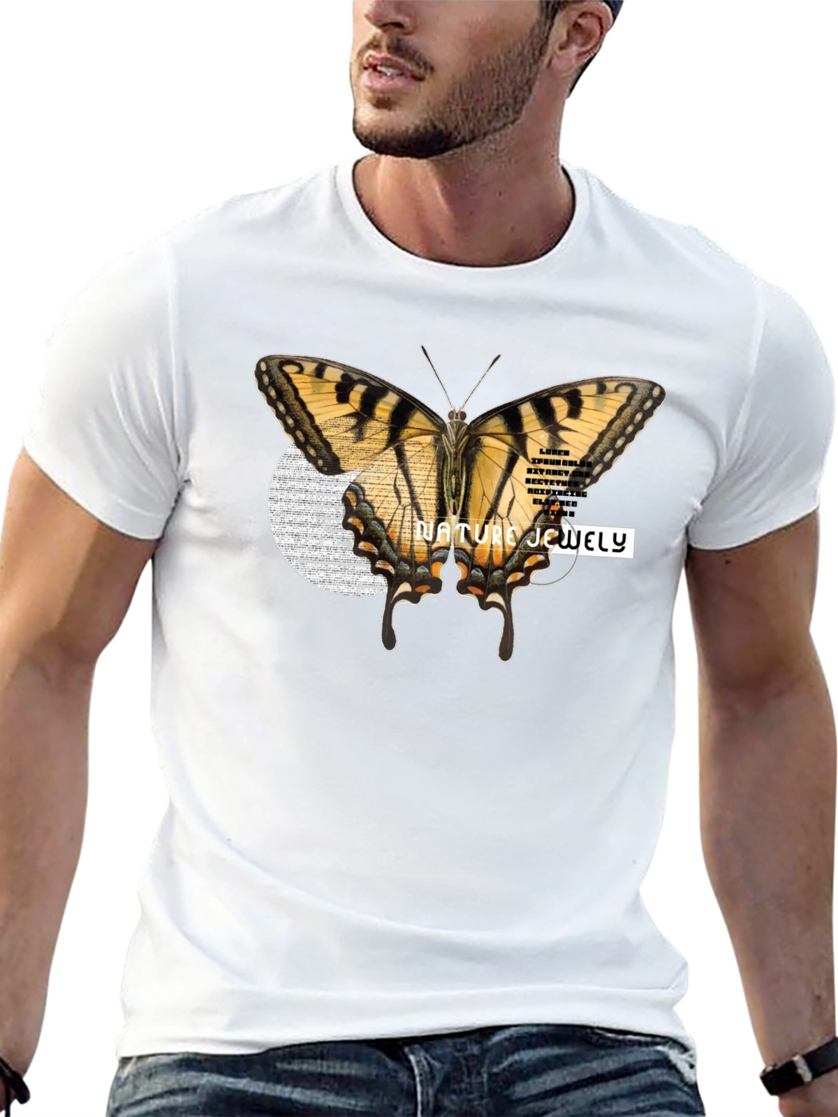 Nature Jewelry Butterfly Graphic T-Shirt