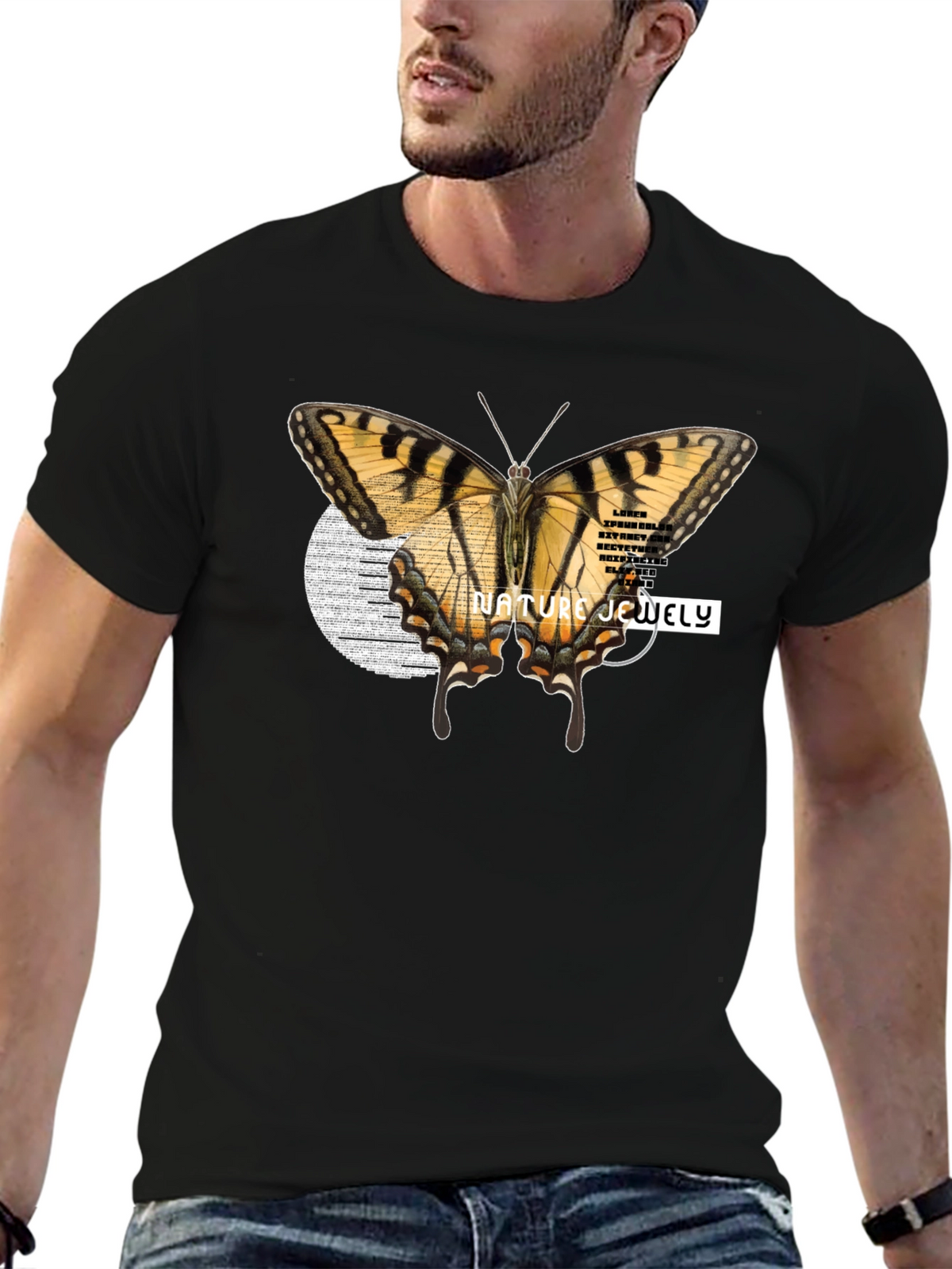 Nature Jewelry Butterfly Graphic T-Shirt