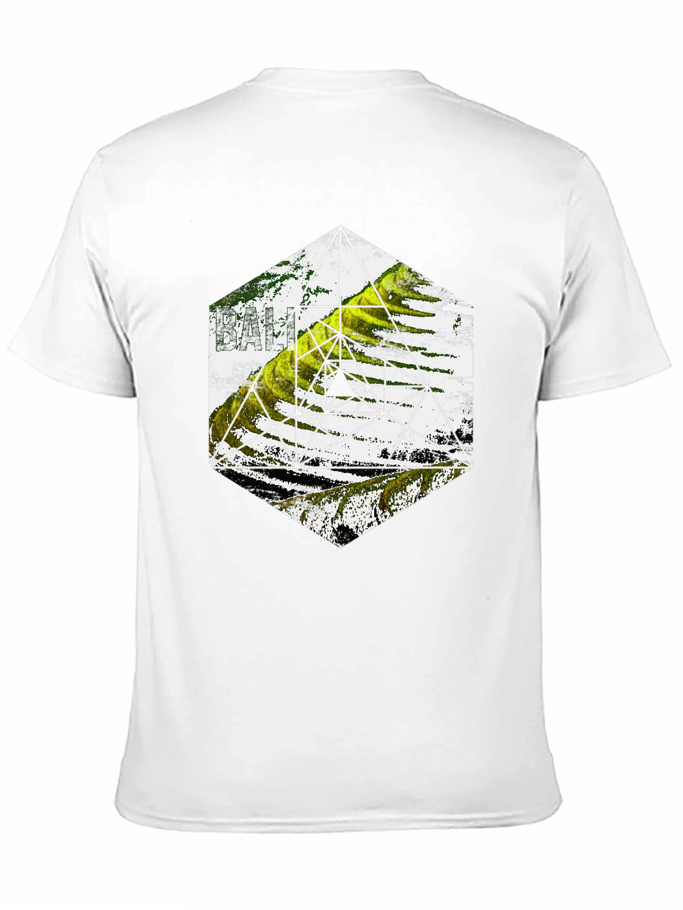 Geometric Design Tee - Black Cotton Blend