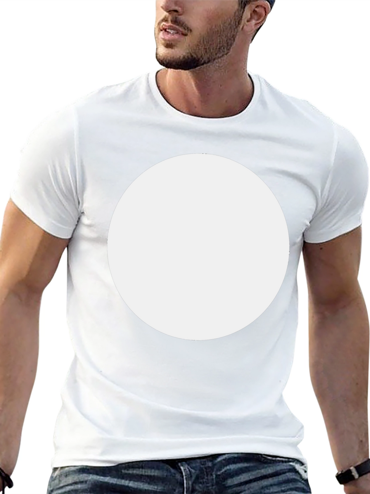 Mens Basic Black Crew Neck T-Shirt